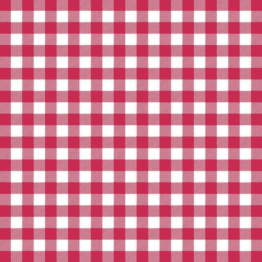 Red, White, & Blueberry Mono Check Red/White - Studio E from Fort Worth Fabric Studio