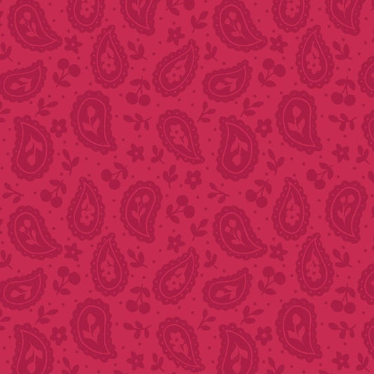 Red, White, & Blueberry Paisley Red - Studio E from Fort Worth Fabric Studio