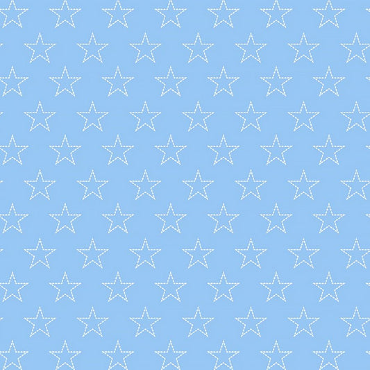 Red, White, & Blueberry Stitchy Stars Sky - Studio E from Fort Worth Fabric Studio