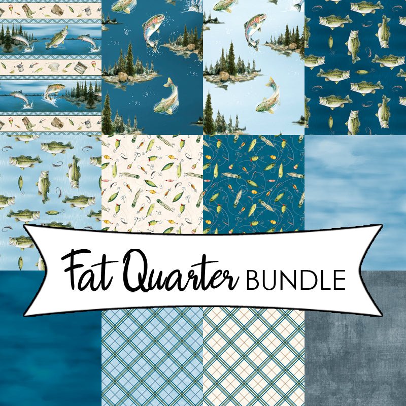 Reeled In Fat Quarter Bundle - Wilmington Prints from Fort Worth Fabric Studio