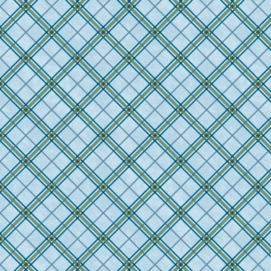 Reeled In Plaid Light Blue – Remnant 12″ × 44″