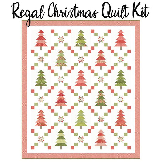 Regal Christmas Quilt Kit with Poinsettia & Pear from Moda - Moda from Fort Worth Fabric Studio