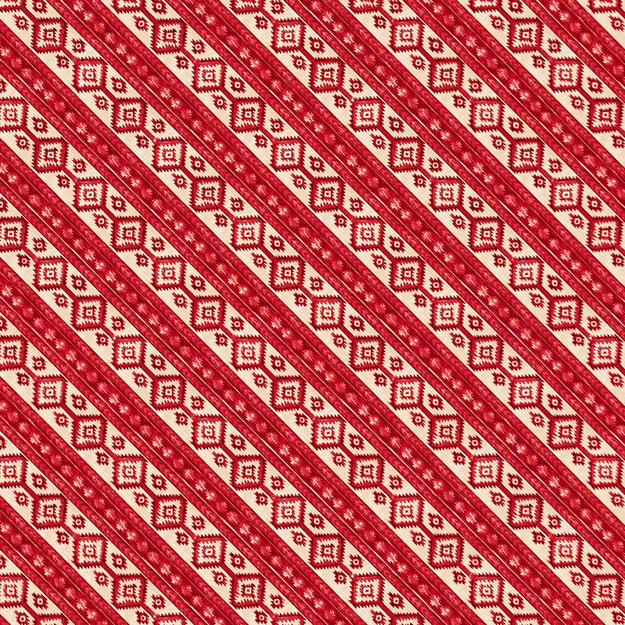 Riders on the Range Diagonal Stripe Red - Wilmington Prints from Fort Worth Fabric Studio