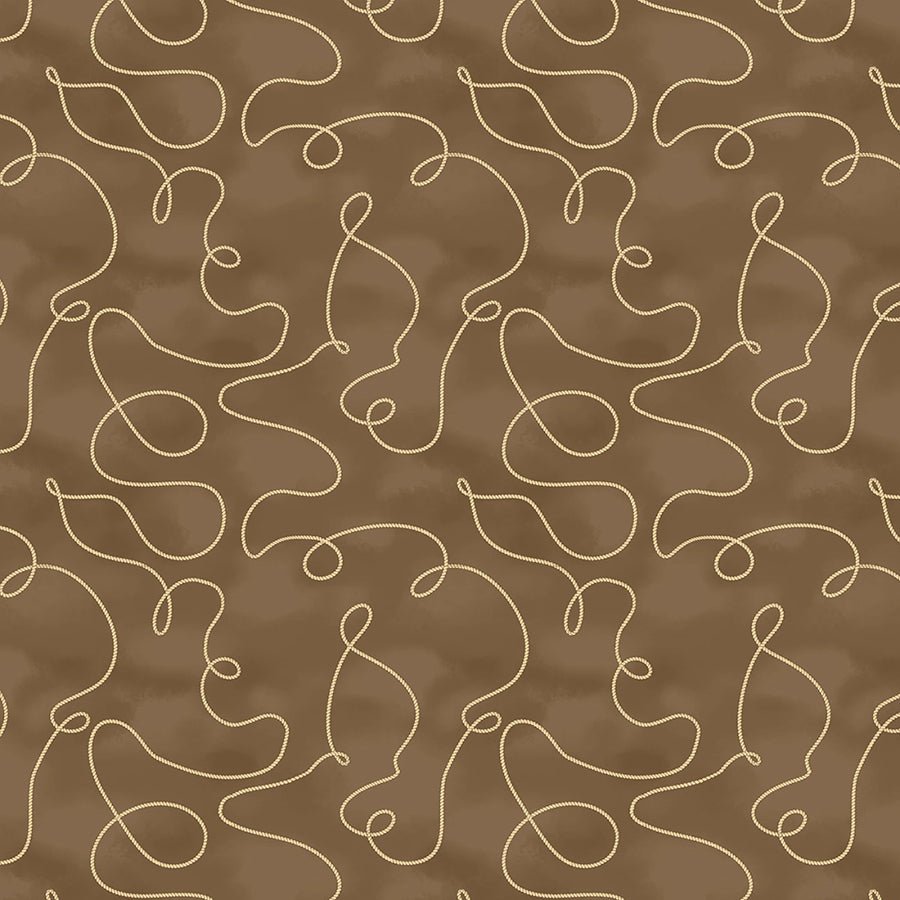 Riders on the Range Ropes Brown - Wilmington Prints from Fort Worth Fabric Studio