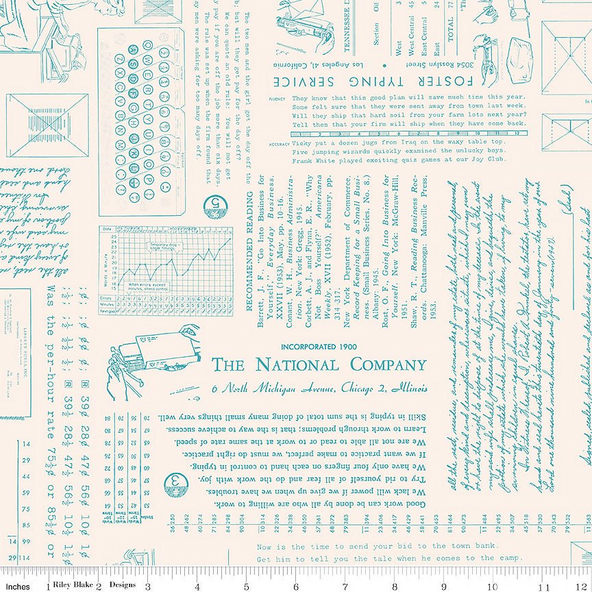 Riley Blake Lori Holt TYPE/ography Background Raindrop 1 Yard Cut - Riley Blake from Fort Worth Fabric Studio