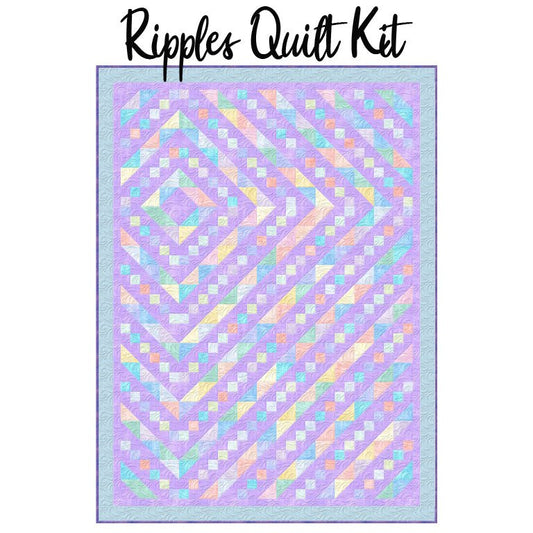 Ripples Lavender Quilt Kit with Essentials Dry Brush from Wilmington - Wilmington Prints from Fort Worth Fabric Studio