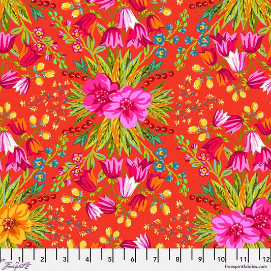 Riviera Terrace Red - Free Spirit from Fort Worth Fabric Studio