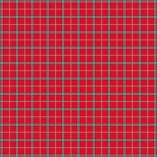 Rudolph The Red-Nosed Reindeer Plaid Red – Remnant 43″ × 44″ - Northcott from Fort Worth Fabric Studio