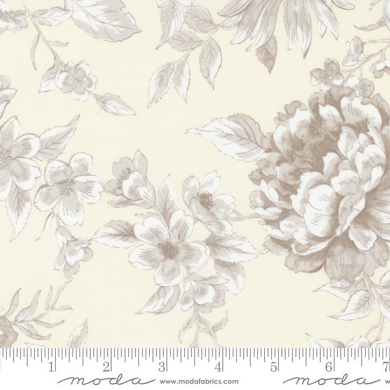 Sandalwood Camellia Florals Opal - Moda from Fort Worth Fabric Studio