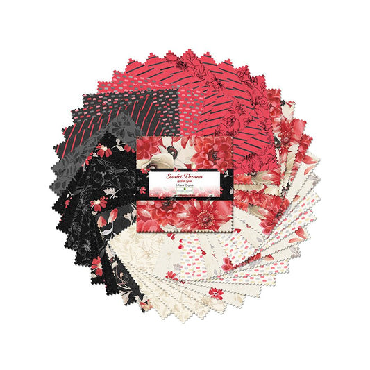 Scarlet Dreams 5 Karat Gems 5" Squares - Wilmington Prints from Fort Worth Fabric Studio