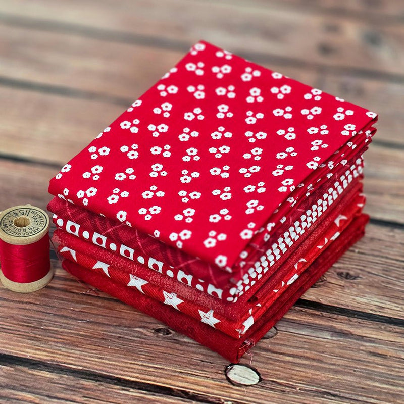Scarlet Spark – FWFS Exclusive 6 Piece Fat Quarter Bundle - Fort Worth Fabric Studio from Fort Worth Fabric Studio