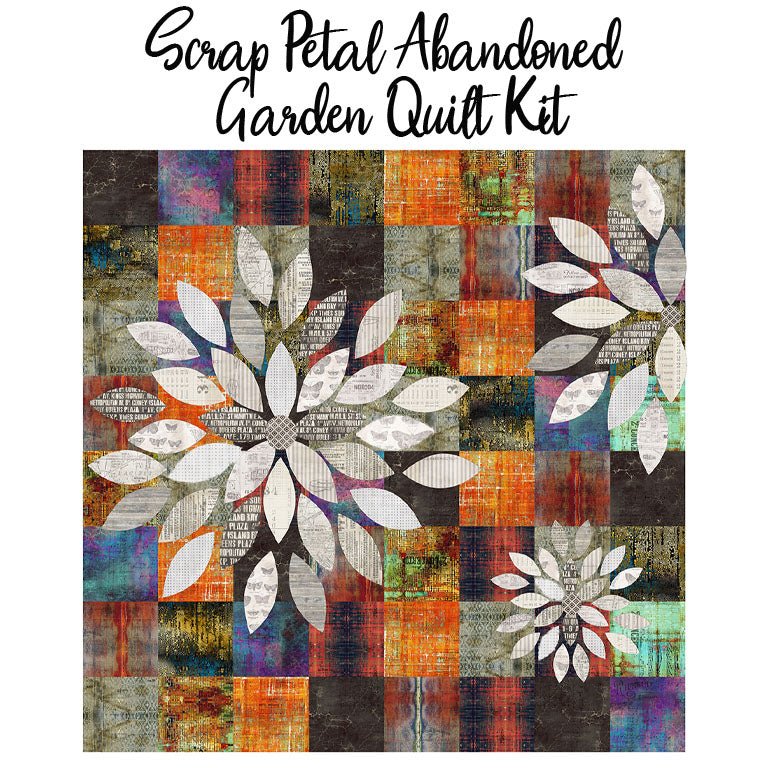 Scrap Petal Garden Quilt Kit with Tim Holtz Abandoned from Free Spirit Kit by Free Spirit