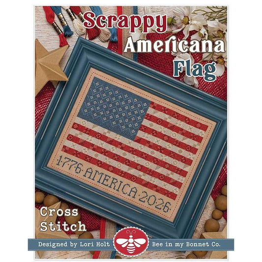Scrappy Americana Flag Cross Stitch Pattern by It's Sew Emma - It's Sew Emma from Fort Worth Fabric Studio
