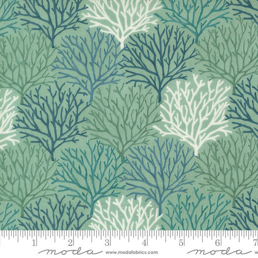 Seaside Coastal Coral Aqua - Moda from Fort Worth Fabric Studio