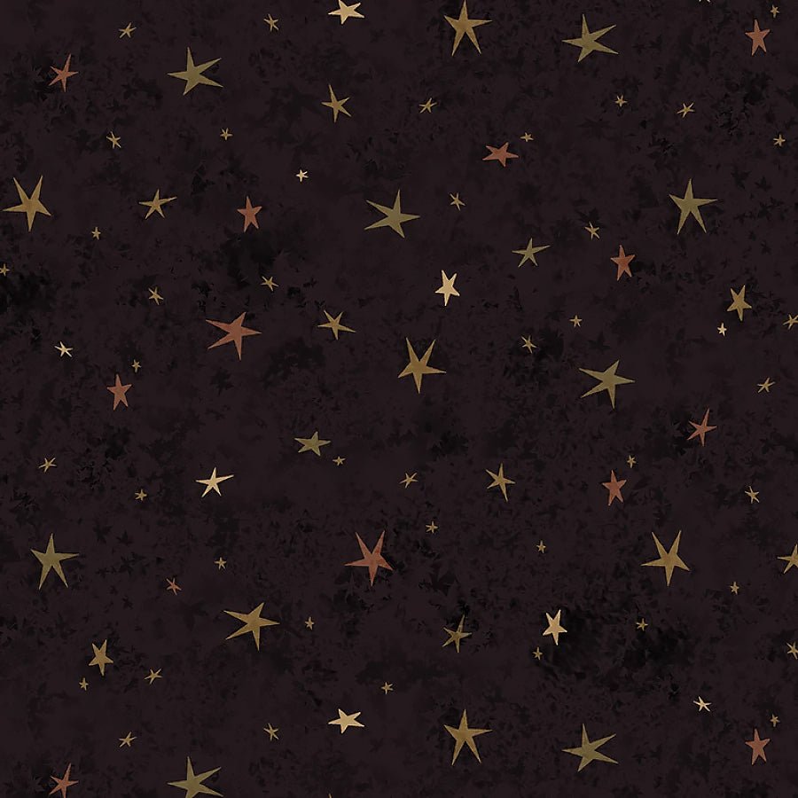 Seeing Stars Light Black - Henry Glass from Fort Worth Fabric Studio
