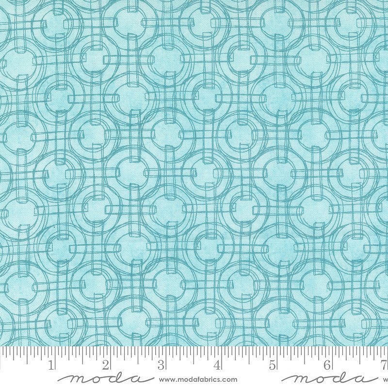 Serena Shores Linked Rings Mist from Moda Fabrics – Fort Worth Fabric ...
