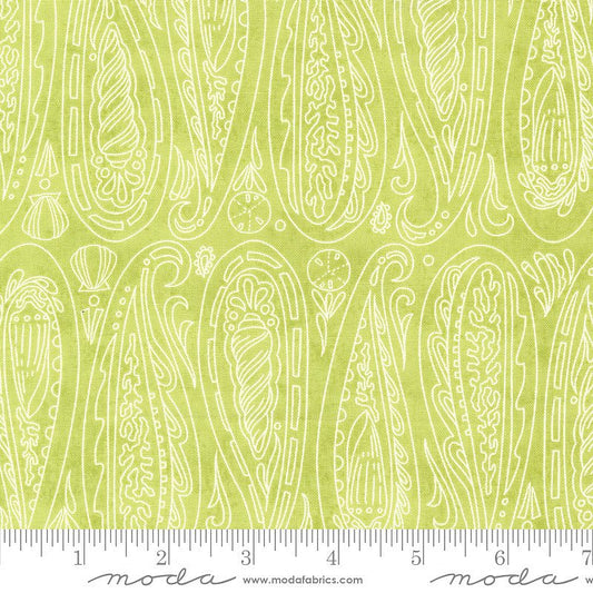 Serena Shores Paisley Shells Kelp - Moda from Fort Worth Fabric Studio