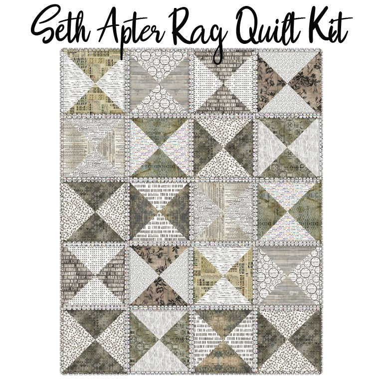 Seth Apter Rag Quilt Kit with Stamped from Free Spirit - Free Spirit from Fort Worth Fabric Studio