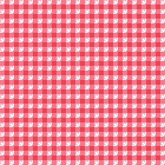 Smitten Chicken Check - a - Roo Red - Poppie Cotton from Fort Worth Fabric Studio