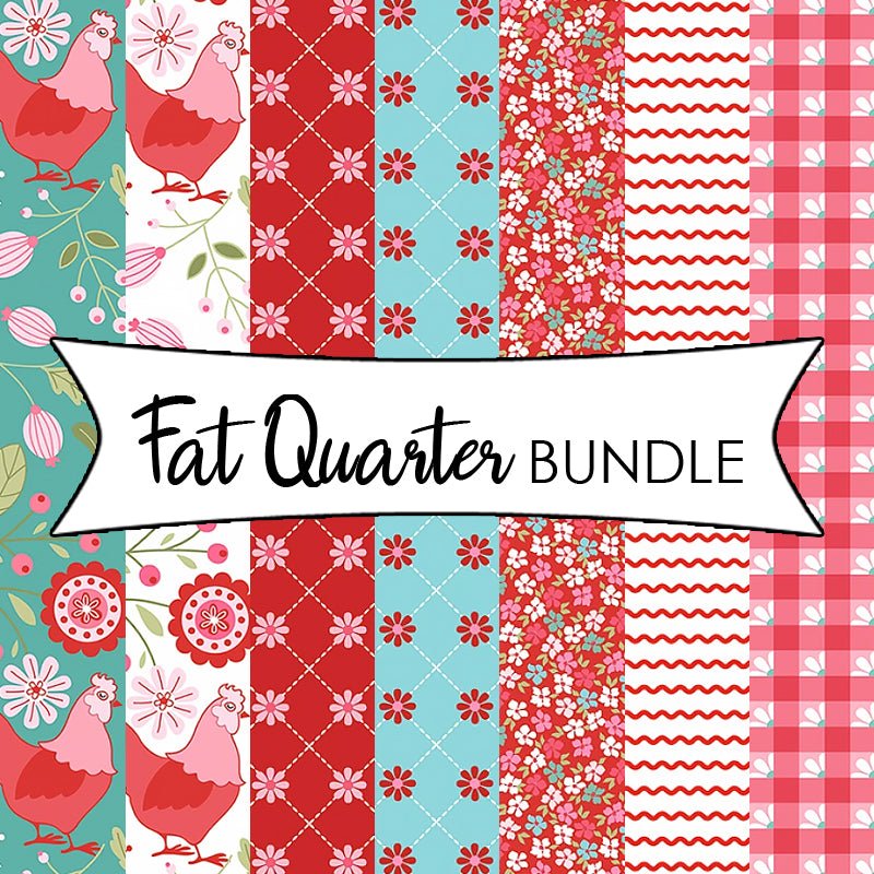 Smitten Chicken Fat Quarter Bundle - Poppie Cotton from Fort Worth Fabric Studio