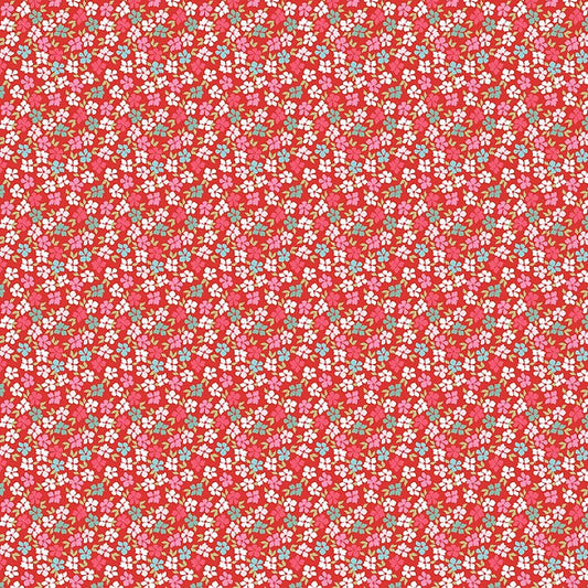 Smitten Chicken Wild Phlox Red - Poppie Cotton from Fort Worth Fabric Studio