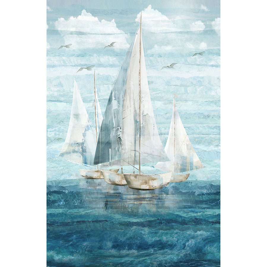 Smooth Sailing 28" Panel Dark Blue Multi - Northcott from Fort Worth Fabric Studio