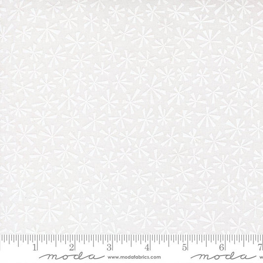 Snow Time Tinsel Blenders Winter White on White - Moda from Fort Worth Fabric Studio