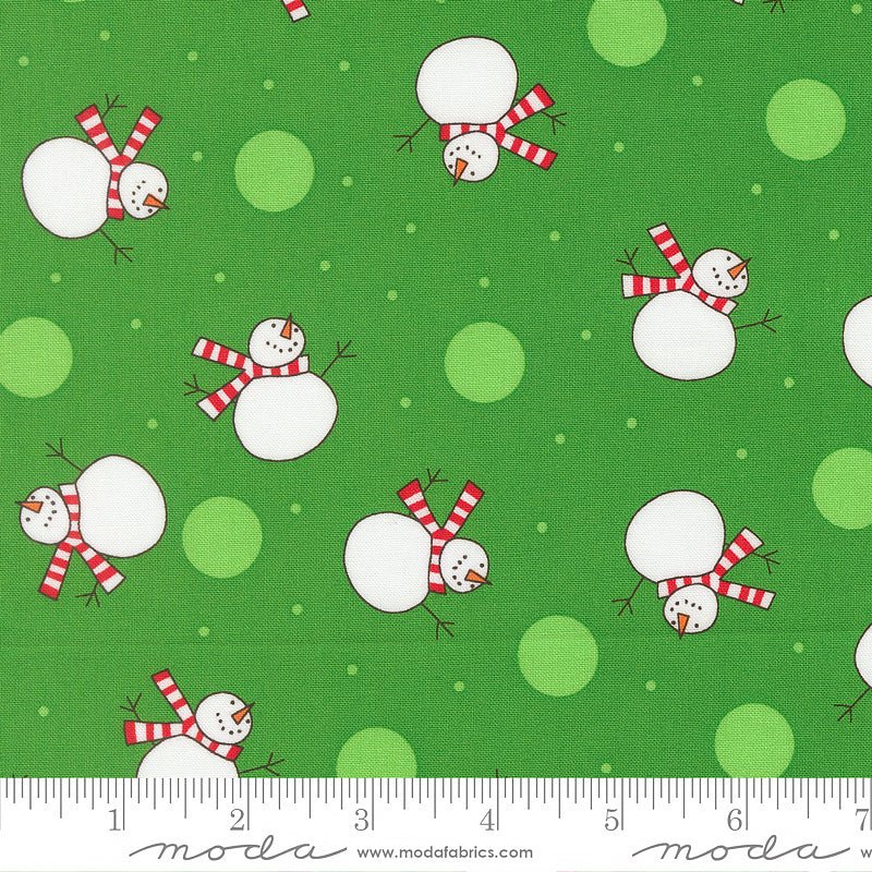 Snow Time Tossed Snowmen Evergreen – Remnant 40″ × 44″
