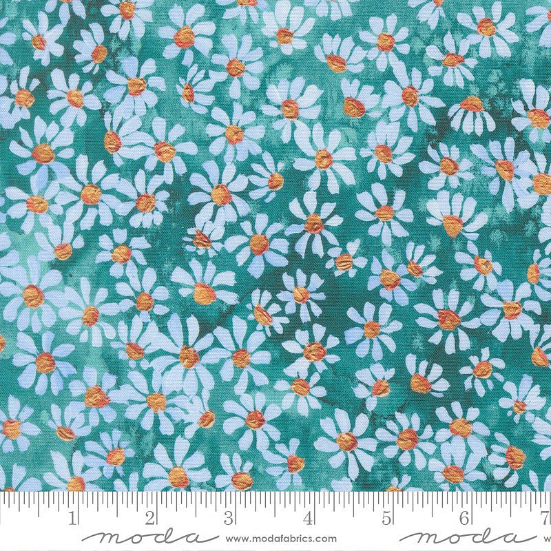 Soulstice Bitty Florals Turquoise - Moda from Fort Worth Fabric Studio