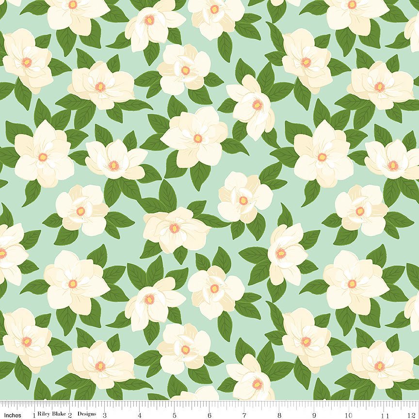Southern Charm Main Mint – Remnant 17″ × 44″ - Riley Blake from Fort Worth Fabric Studio