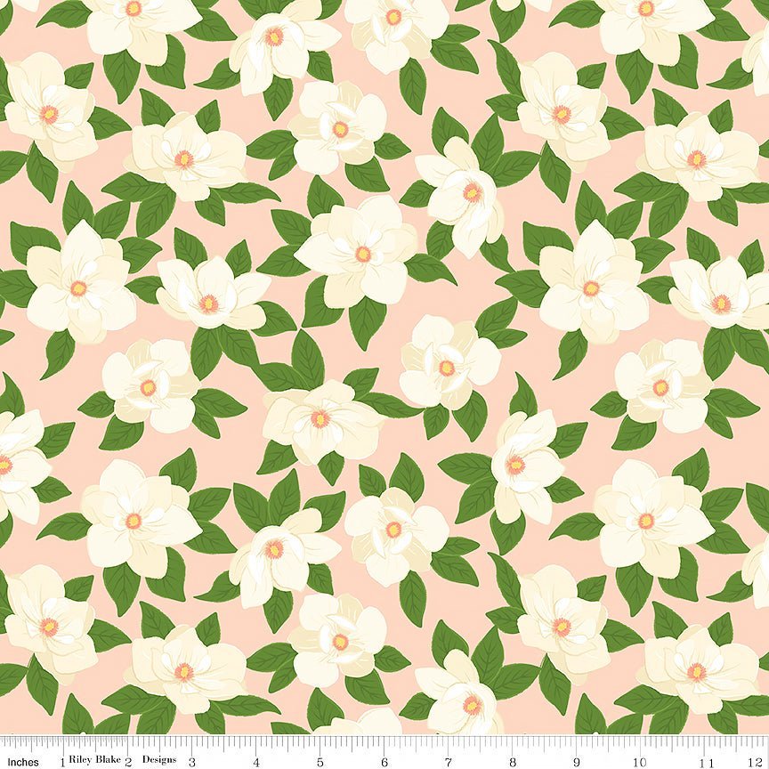 Southern Charm Main Peaches 'n Cream – Remnant 28″ × 44″ - Riley Blake from Fort Worth Fabric Studio