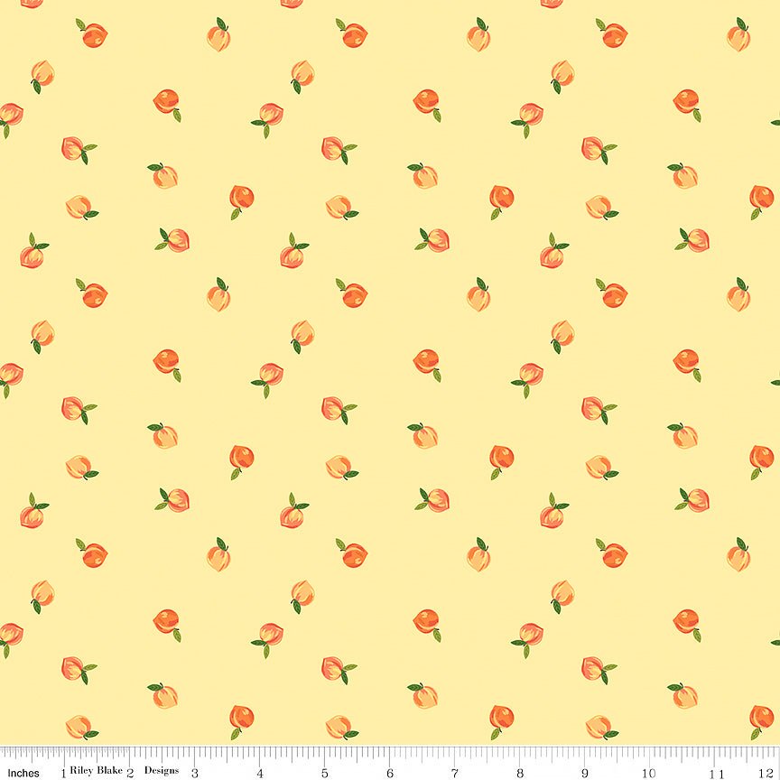 Southern Charm Peaches Yellow – Remnant 25″ × 44″