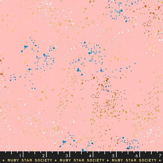 Speckled Candy Pink Metallic - Ruby Star Society from Fort Worth Fabric Studio