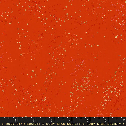 Speckled Metallic Warm Red – Remnant 14″ × 44″ - Ruby Star Society from Fort Worth Fabric Studio