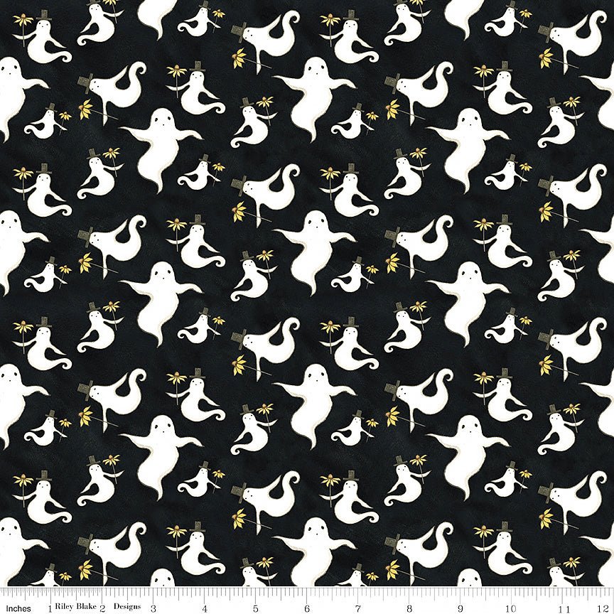 Spooky Ghosts Black – Remnant 33″ × 44″