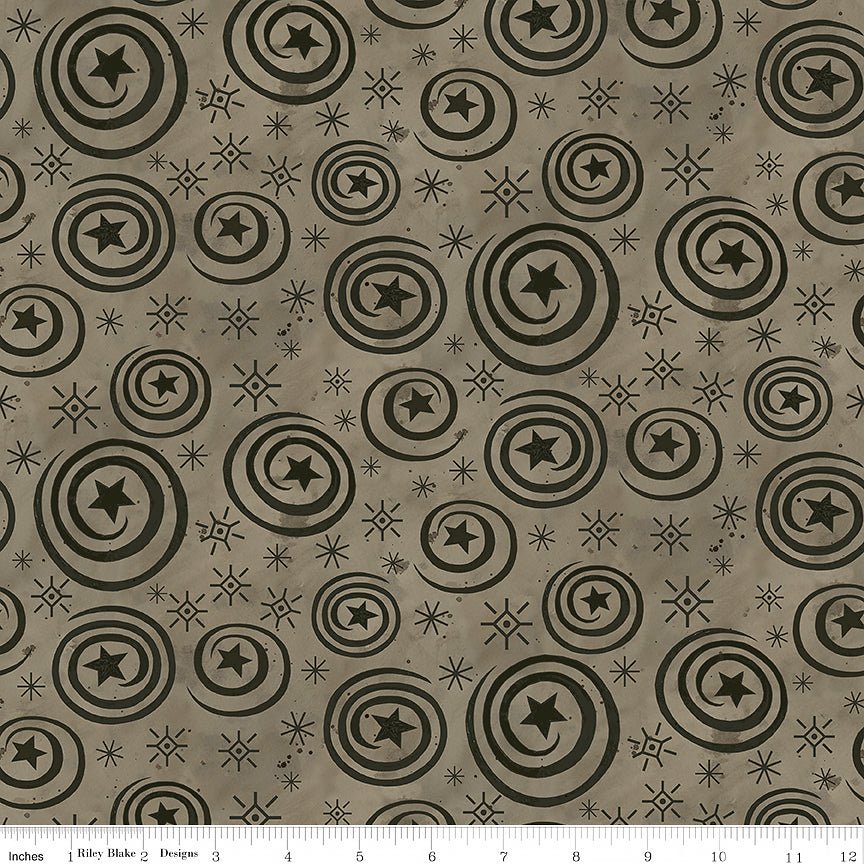 Spooky Halloween Stars & Swirls Tombstone - Riley Blake from Fort Worth Fabric Studio