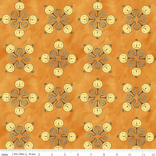 Spooky Jacks Orange – Remnant 37" × 44" - Riley Blake from Fort Worth Fabric Studio