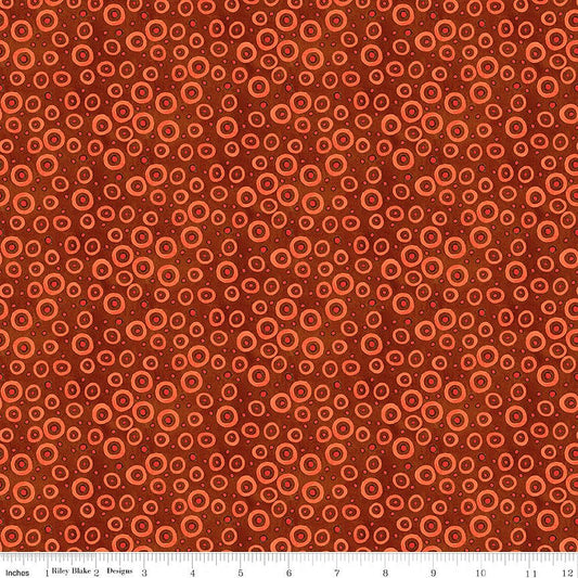Spooky Polka Dots Rusty Oak - Riley Blake from Fort Worth Fabric Studio