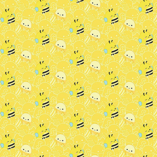 Squishmallows Bees Yellow - Northcott from Fort Worth Fabric Studio