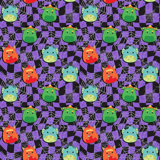 Squishmallows Boo Squad Cobwebs Purple - Northcott from Fort Worth Fabric Studio