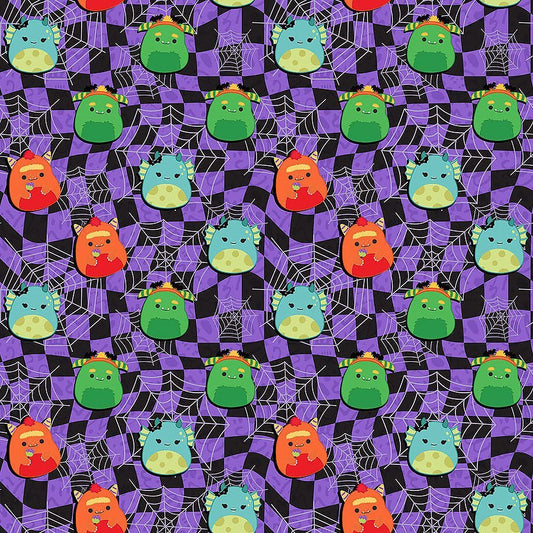 Squishmallows Boo Squad Cobwebs Purple – Remnant 9″ × 44″ - Northcott from Fort Worth Fabric Studio