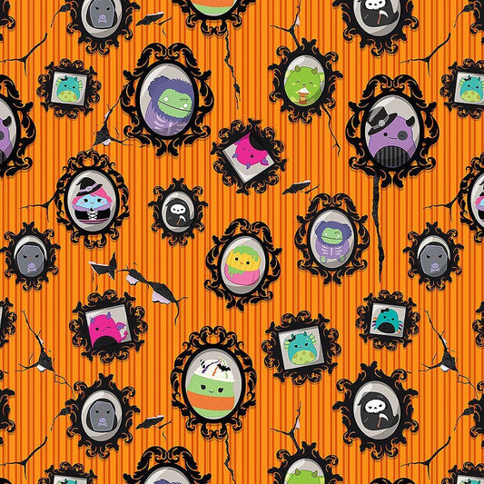 Squishmallows Boo Squad Portraits Orange – Remnant 18″ × 44″ - Northcott from Fort Worth Fabric Studio