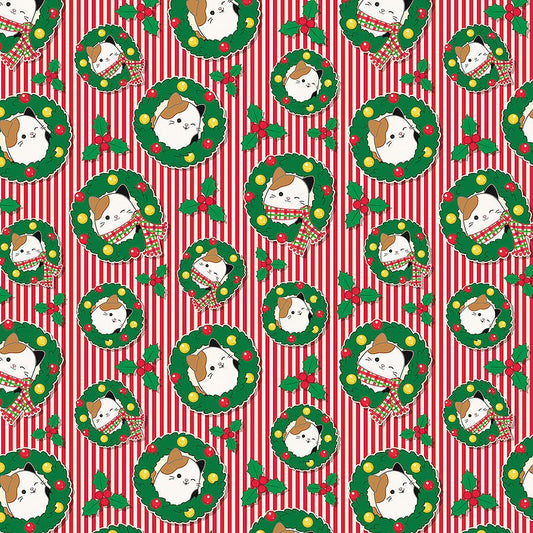 Squishmallows Squish the Season Cam Wreaths Red Multi - Northcott from Fort Worth Fabric Studio