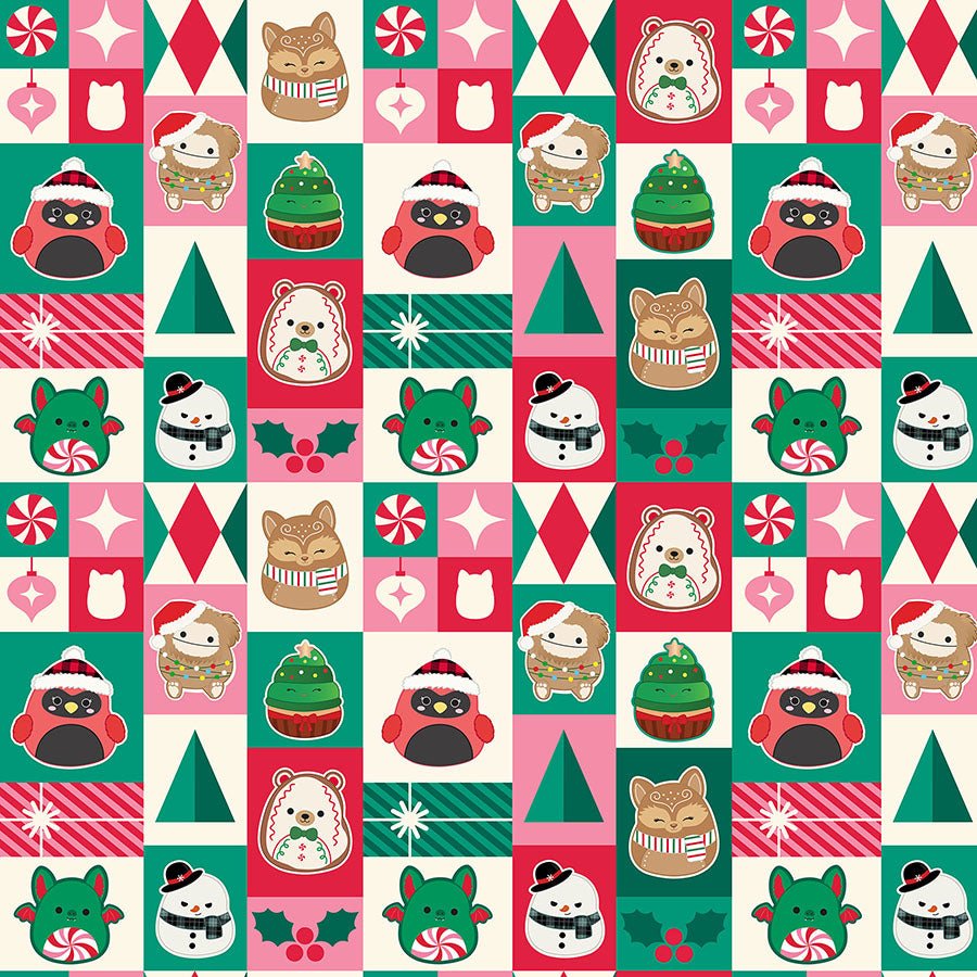 Squishmallows Squish the Season Festive Cream Multi - Northcott from Fort Worth Fabric Studio