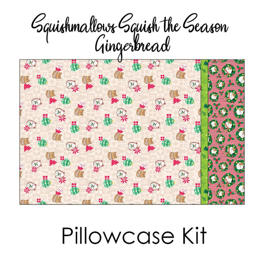 Squishmallows Squish the Season Gingerbread Pillowcase Kit from Northcott - Northcott from Fort Worth Fabric Studio