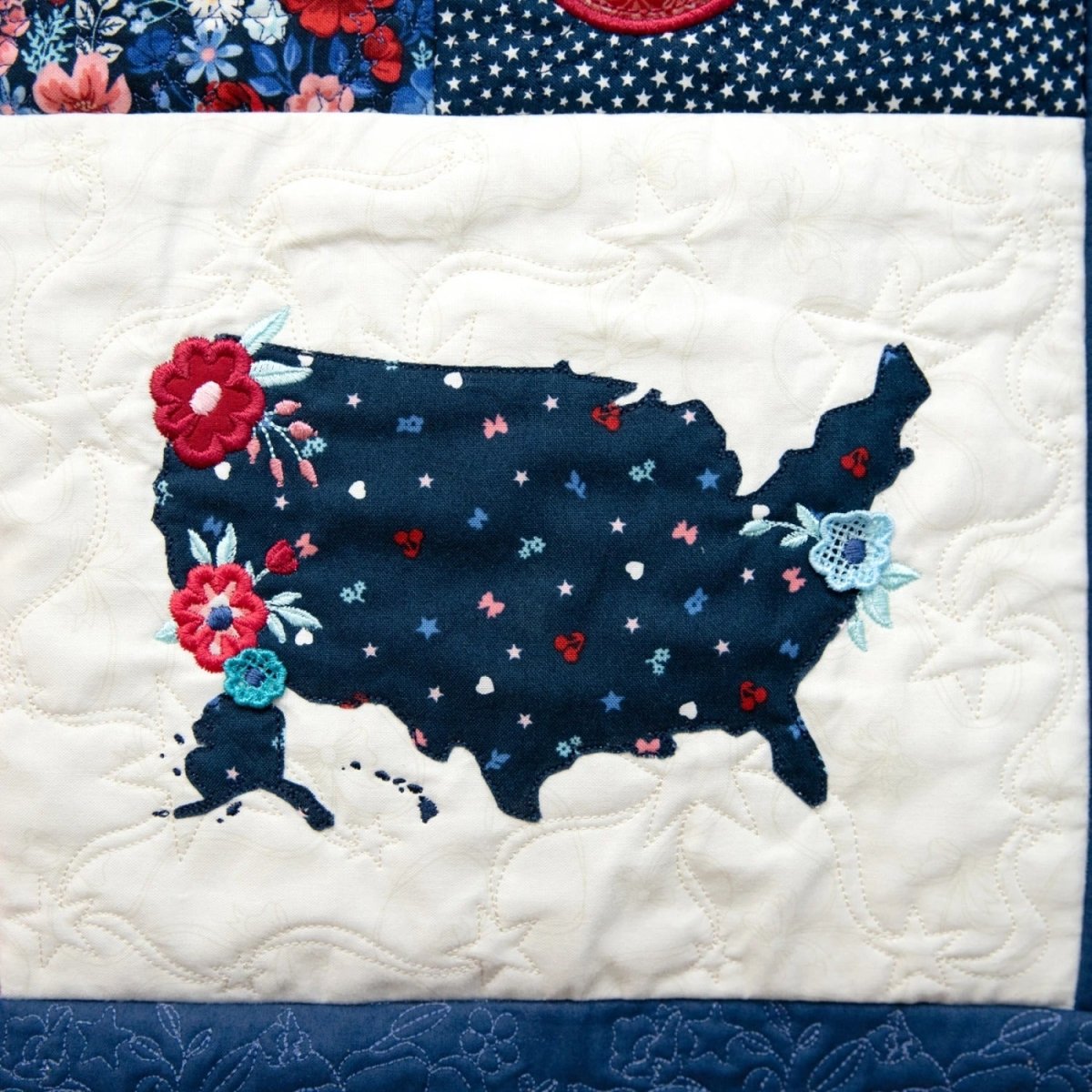Star - Spangled Beauty Ladder Quilt Pattern & Embroidery Book w/ Download - Kimberbell from Fort Worth Fabric Studio