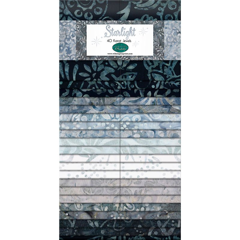 Starlight Batiks 40 Karat Jewels 2.5" Strips - Wilmington Prints from Fort Worth Fabric Studio