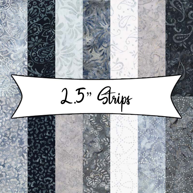 Starlight Batiks 40 Karat Jewels 2.5" Strips - Wilmington Prints from Fort Worth Fabric Studio