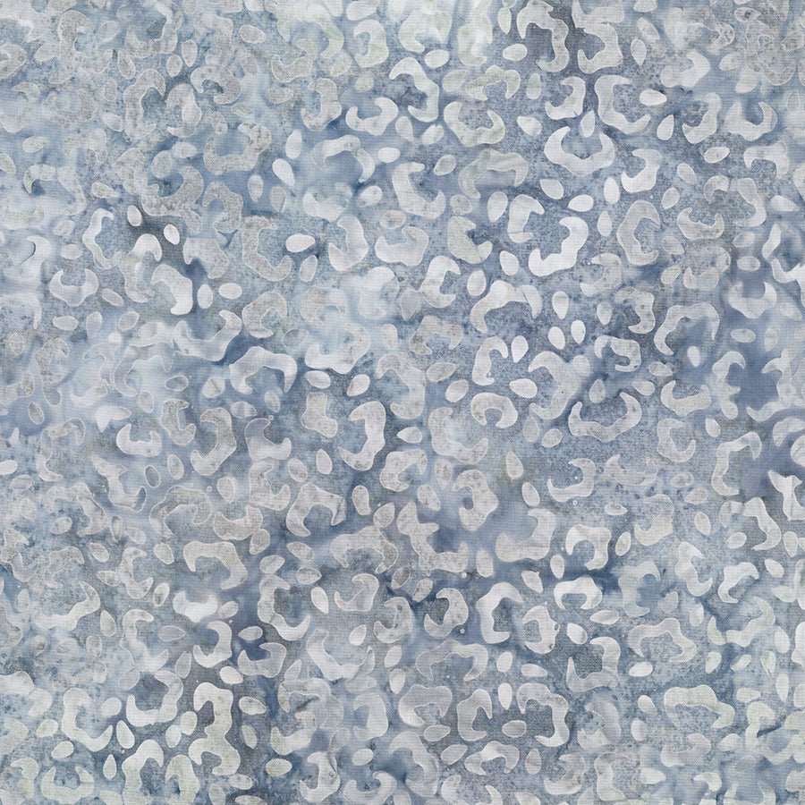 Starlight Batiks Cheetah Prints Blue - Wilmington Prints from Fort Worth Fabric Studio
