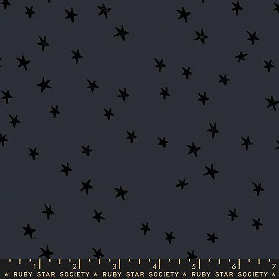 Starry Night Sky Charcoal - Ruby Star Society from Fort Worth Fabric Studio